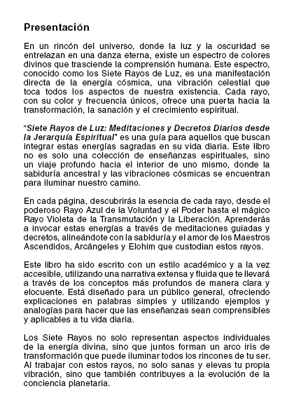Siete Rayos de Luz: Meditaciones y Decretos Diarios desde la Jerarquía Espiritual (PDF).