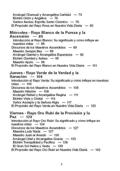 Siete Rayos de Luz: Meditaciones y Decretos Diarios desde la Jerarquía Espiritual (PDF).